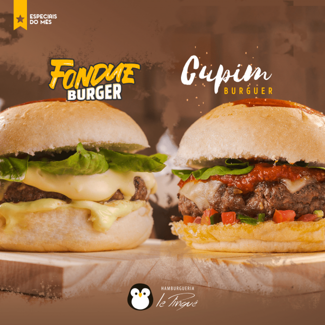 Especiais do Mês - Cupim Burguer e Fondue Burger