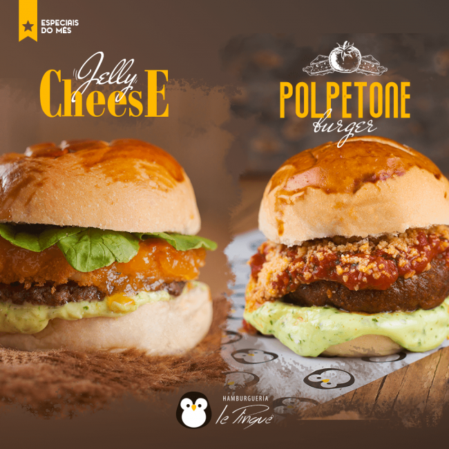 Especiais do Mês - Jelly Cheese e Polpetone Burger