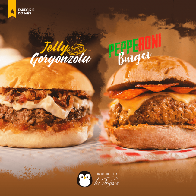 Especiais do Mês - Jelly Gorgonzola e Pepperoni Burger