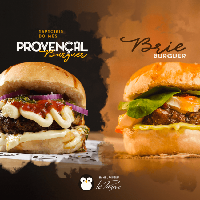 Especiais do Mês - Provençal Burguer e Brie Burguer