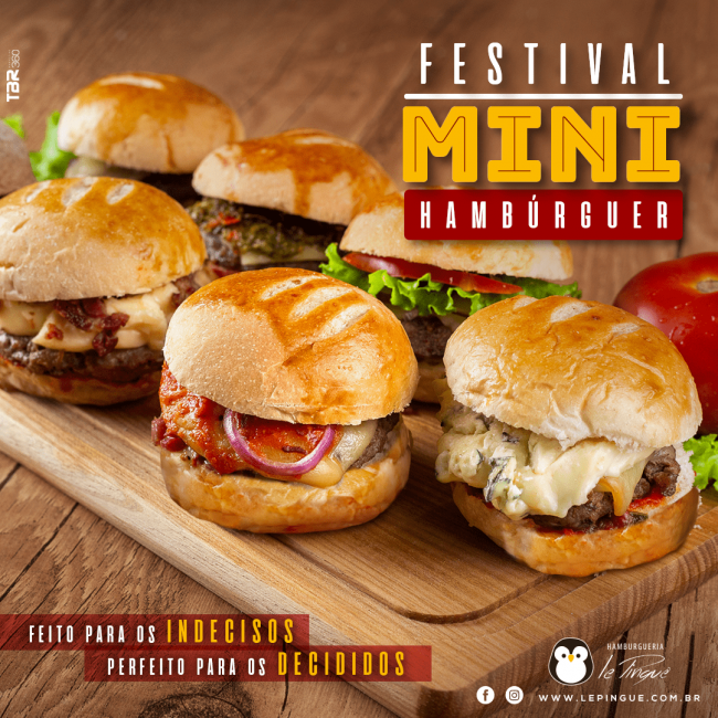 Festival de Mini-Hambúrguer Le Pinguê