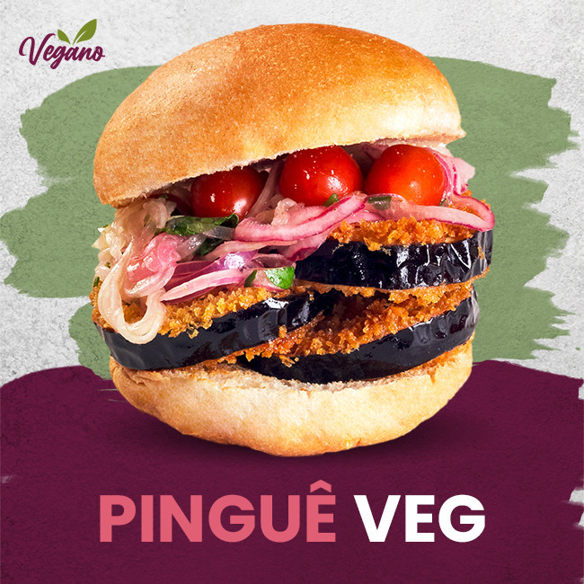 Pinguê Veg - Hambúrguer Vegano da Le Pinguê